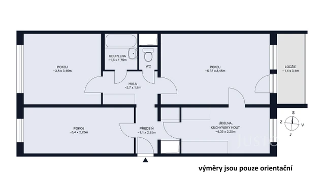 Prodej 3+1 72 m² + lodžie 4 m²