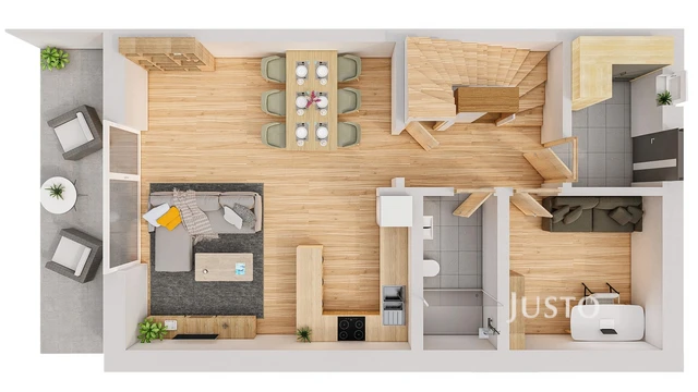 Prodej 5+kk 124 m² + zahrádka 80 m² + terasa 13 m² + parkování