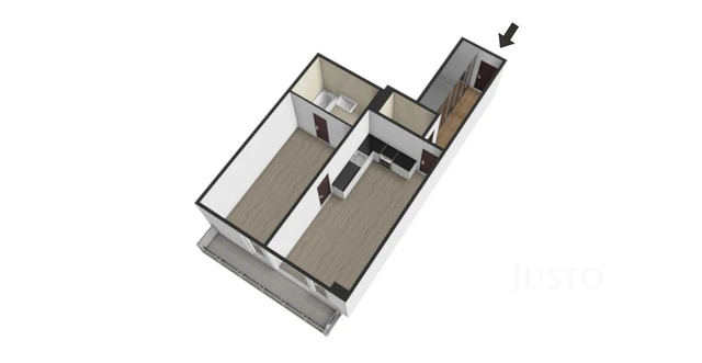 Prodej 2+kk 49 m² + terasa 6 m²