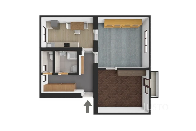 Pronájem 2+1 55 m² + balkón 2 m²