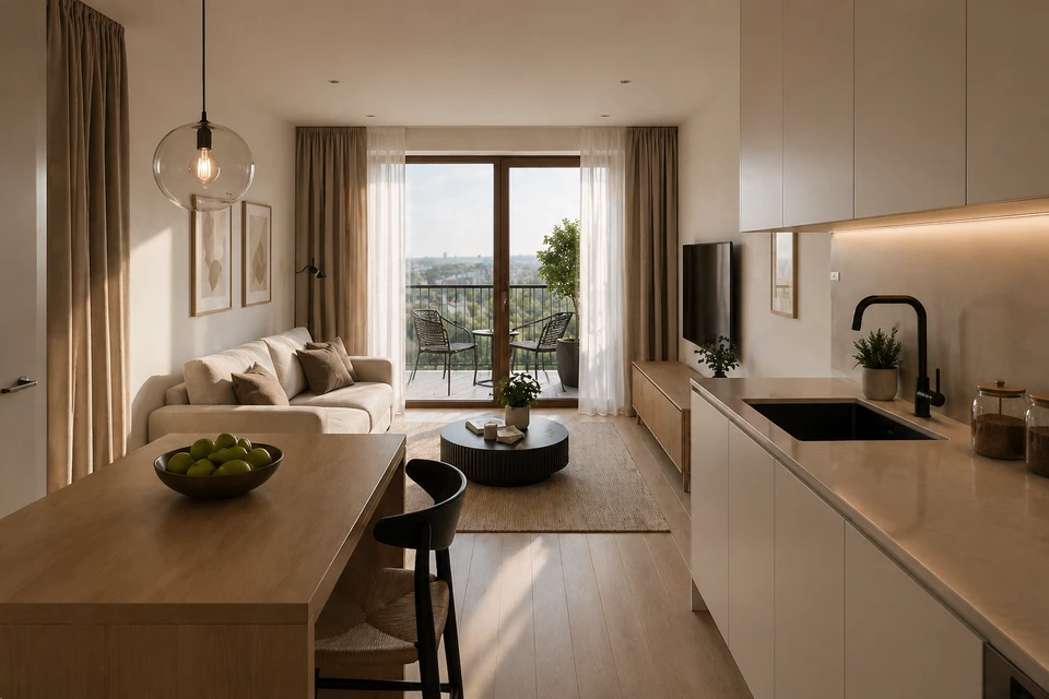 Prodej 1+kk 27 m² + balkón 5 m² – fotografie 2