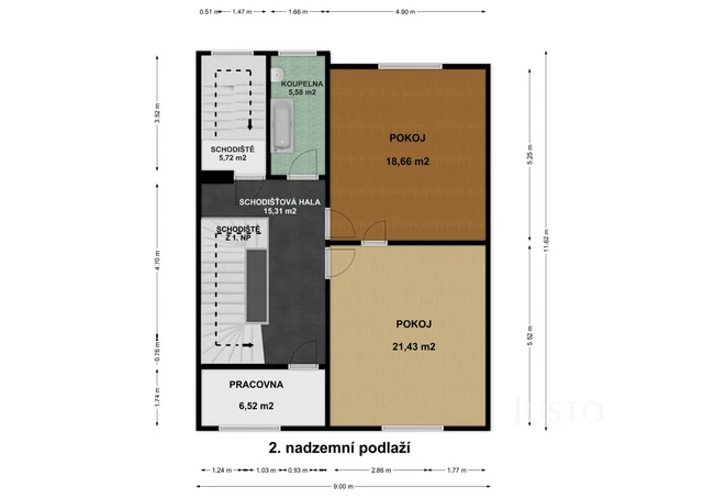 Prodej rodinného domu 225 m² s pozemkem 269 m² + terasa + balkón