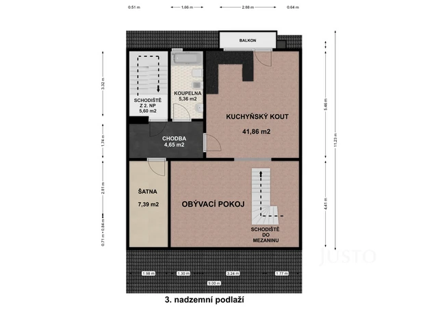 Prodej rodinného domu 225 m² s pozemkem 269 m² + terasa + balkón