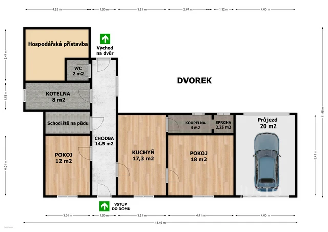 Prodej chalupy 80 m² s pozemkem 545 m²