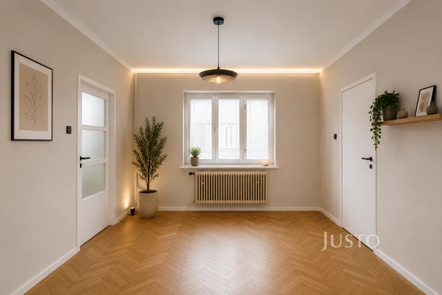 Vizualizace interiéru domu v přední části pozemku