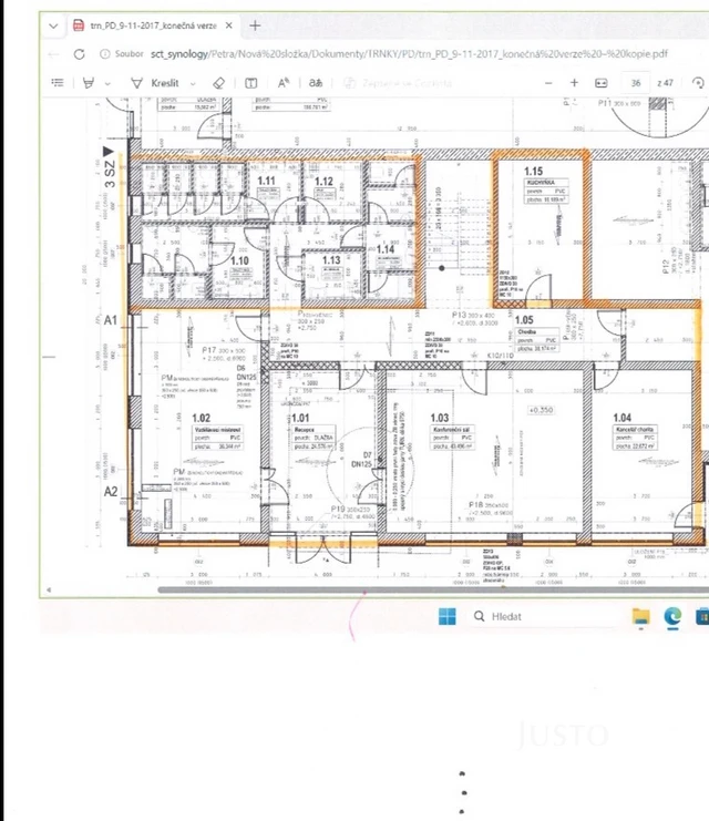 Pronájem kanceláří 165 m²