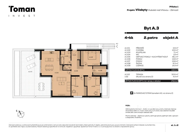 Vilabyty v Hluboké nad Vltavou