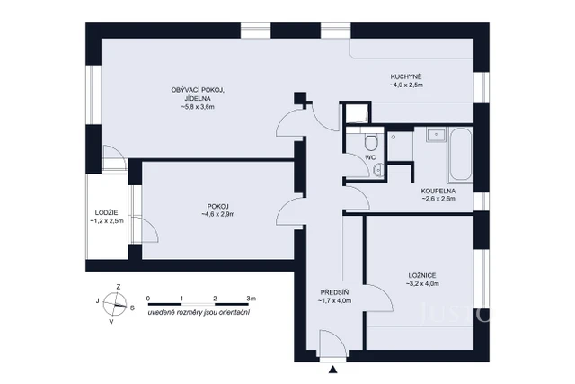 Prodej družstevního 3+1, 77 m², České Budějovice