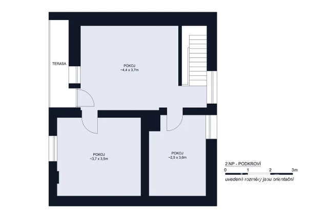 Prodej chaty 75 m² s pozemkem 436 m² + terasa 8 m² + lodžie 4 m²