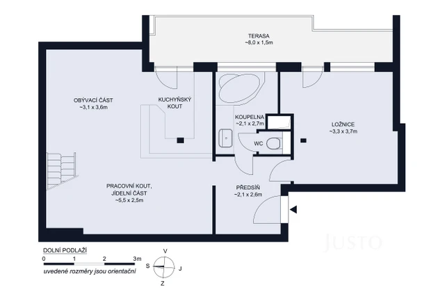 Prodej 4+kk, 79 m² + společná zahrada 255 m² + terasa 11 m²