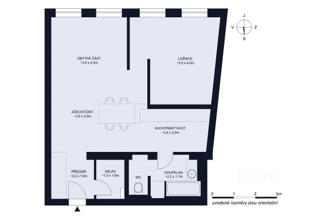 Prodej 2+kk 56 m², České Budějovice