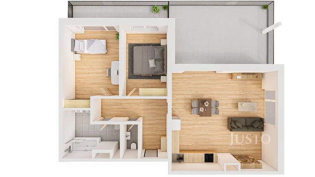 Prodej 3+kk 96 m² + terasa 28 m² + balkón 10 m²