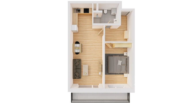 Prodej 2+kk 60 m² + balkón 10 m²