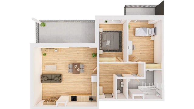 Prodej 3+kk 96 m² + terasa 17 m² + balkón 5 m²