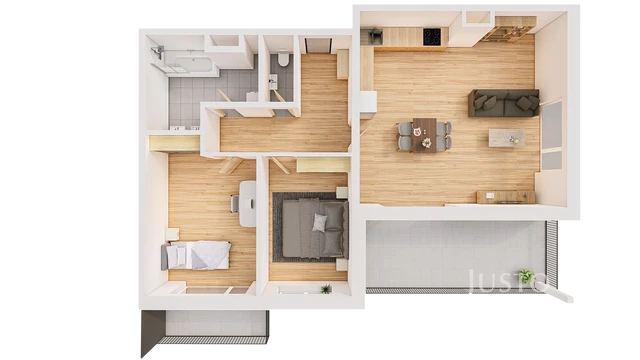 Prodej 3+kk 97 m² + terasa 16 m² + balkón 5 m²