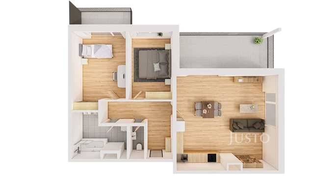 Prodej 3+kk 97 m² + terasa 16 m² + balkón 5 m²