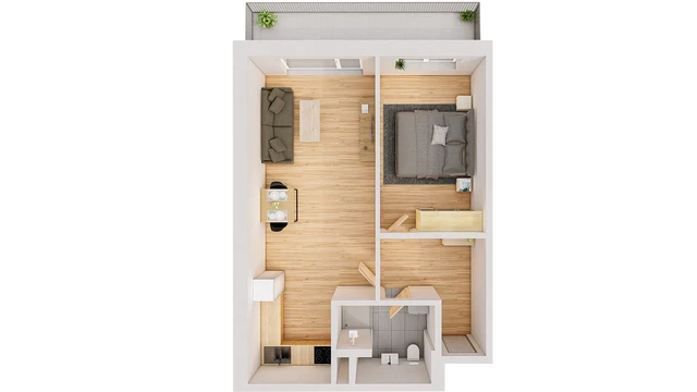 Prodej 2+kk 61 m² + balkón 10 m²