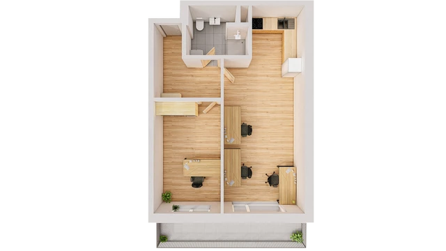 Prodej studia 61 m² + balkón 10 m²