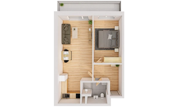 Prodej 2+kk 61 m² + balkón 10 m²