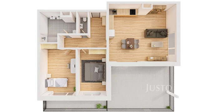 Prodej 3+kk 93 m² + terasa 31 m² + balkón 10 m²