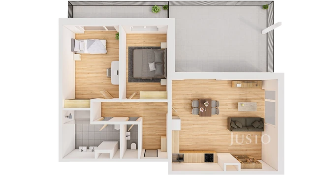 Prodej 3+kk 93 m² + terasa 31 m² + balkón 10 m²