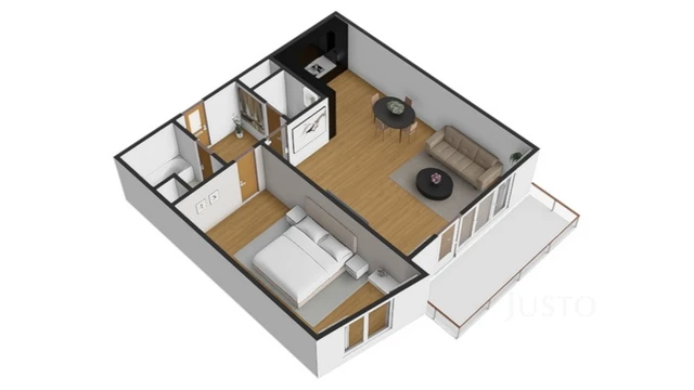 Prodej 2+kk 61 m² + balkón 5 m² + parkování