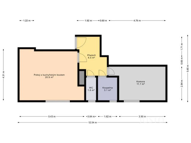 Pronájem ateliéru 1+kk(+komora), 43 m², České družiny, Praha 6 - Dejvice