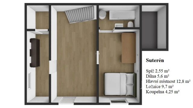 Prodej rodinného domu 107 m² s pozemkem 409 m² + terasa 22 m²