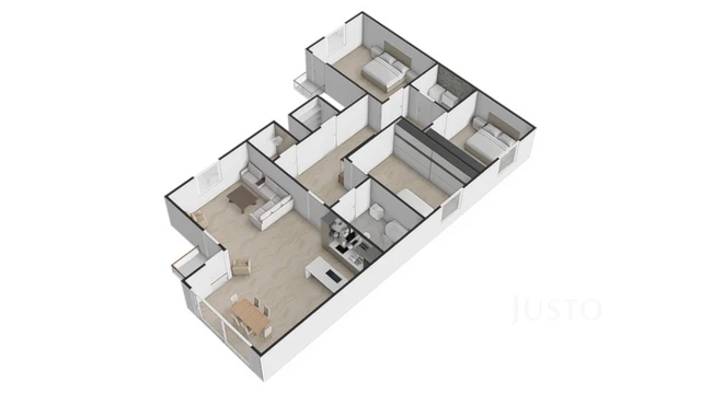 Pronájem 4+kk 132 m² + terasa 5 m² + balkón 2 m² + parkování