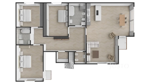 Pronájem 4+kk 132 m² + terasa 5 m² + balkón 2 m² + parkování
