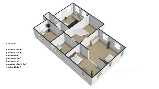 Prodej rodinného domu 261 m² s pozemkem 706 m² + terasa 19 m²