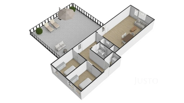 Pronájem 3+kk 80 m² + terasa 79 m² + balkón 4 m² + parkování