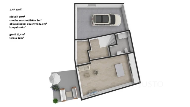 Prodej 4+kk 128 m² + terasa 12 m² + garáž