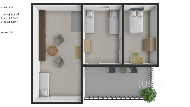 Prodej rodinného domu 82 m² s pozemkem 398 m² + terasa 27 m²