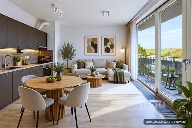 Pronájem 2+kk, 53 m² + terasa + garáž, V Jehličí, Praha 4 - Krč