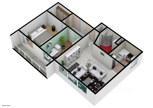 Pronájem 3+1 (+lodžie+komora), 74 m², V Zápolí, Praha 4 - Michle