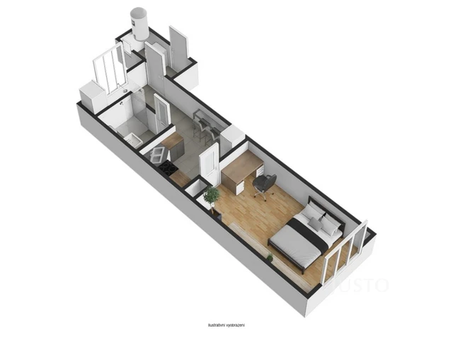 Pronájem 1+1, 32 m², Krásova, Praha 3 - Žižkov