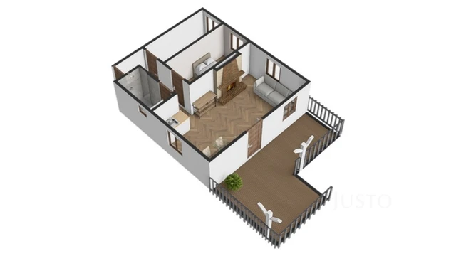 Prodej chaty 41 m² s pozemkem 333 m² + terasa 12 m²