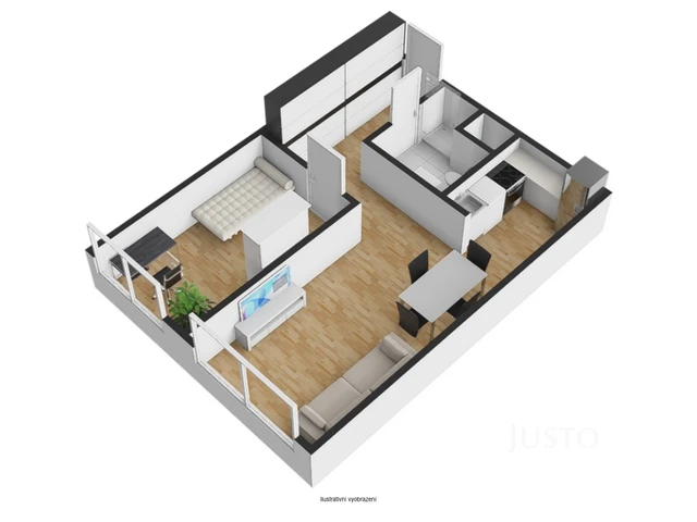 Pronájem 2+kk(+S), 46 m², Ohradní, Praha 4 - Michle
