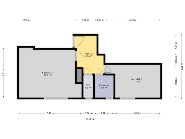 Pronájem kanceláří 43 m²