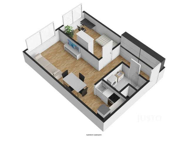 Pronájem 2+kk(+S), 46 m², Ohradní, Praha 4 - Michle