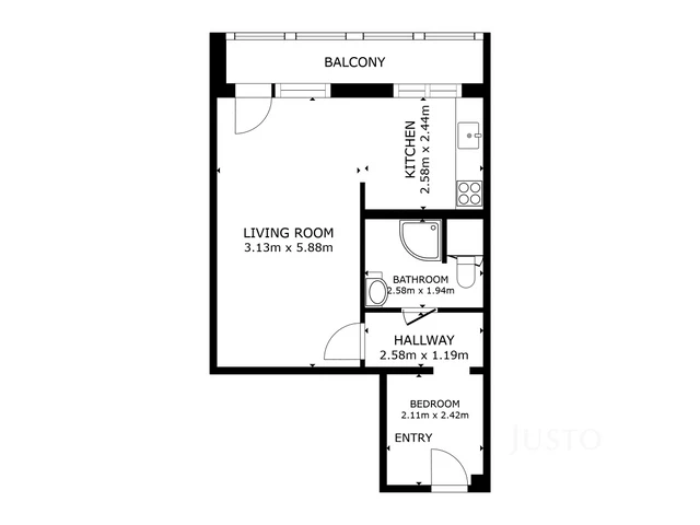 Pronájem 1+1 39 m² + lodžie 6 m²