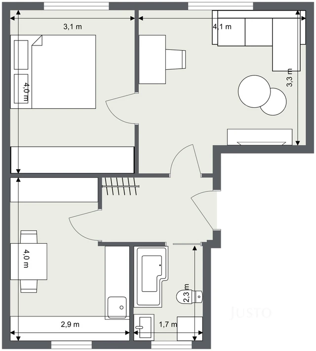 Pronájem 2+1 45 m² + parkování