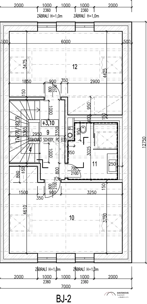 Prodej stavebního pozemku 676 m² se stavebním povolením, pozemek B, Hostouň u Prahy — fotografie 9