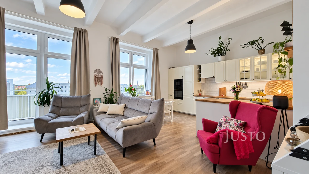 Prodej 2+kk 72 m² + balkón 3 m² + parkování
