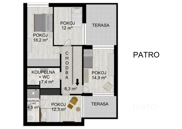 Prodej rodinného domu 173 m² s pozemkem 465 m² + terasa
