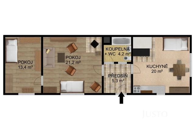 Prodej rodinného domu 64 m² s pozemkem 4501 m²