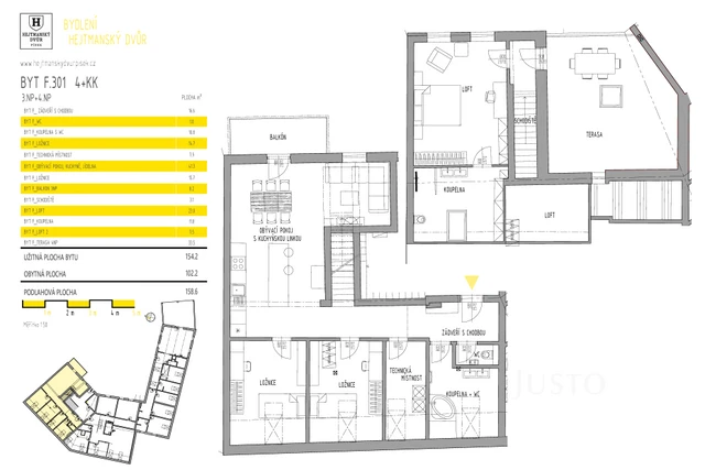 Prodej 4+kk 141 m² + terasa 33 m² + parkování