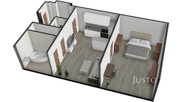 Prodej 2+kk, 59 m², Písek - Kollárova