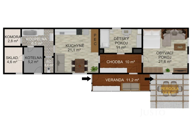 Prodej rodinného domu 141 m² s pozemkem 780 m², Jehnědno